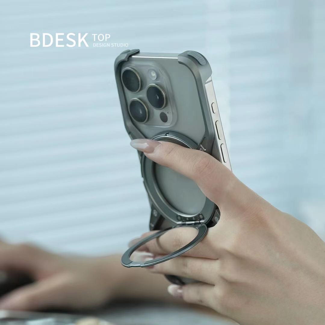 Bdesktop Aluminum Alloy Magnetic Phone Stand with Heat Dissipation and Anti-drop Protection for iPhone