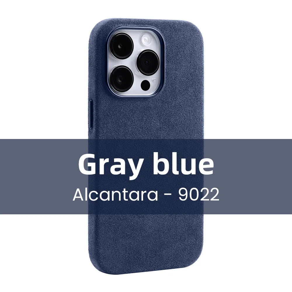 Vazico Magnetic ALCANTARA Case for iPhone 15 Pro Max 14 13 12 mini Luxury Artificial Leather Supercar Suede Phone Cases Cover