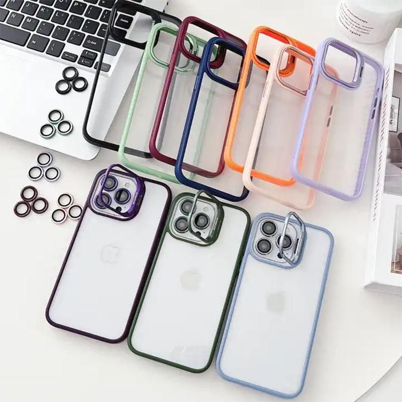 Vazico Eason Colorful Camera Kickstand Phone Case For iPhone 11, 12, 13, 14, 15 Series