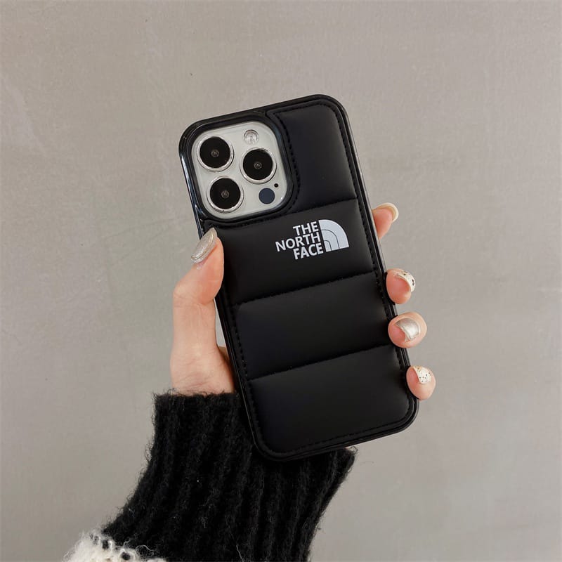 Vazico The North Face Puffer Edition Black Bumper Back Case For Iphone 11, 12, 13, 14, 15 Series