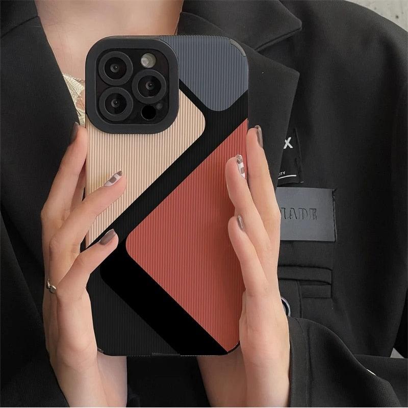 Vazico Cute Block Triangle Phone Case for iPhone 11, 12, 13, 14 Pro Max, 14 Plus, and 12, 13 Mini – Cover